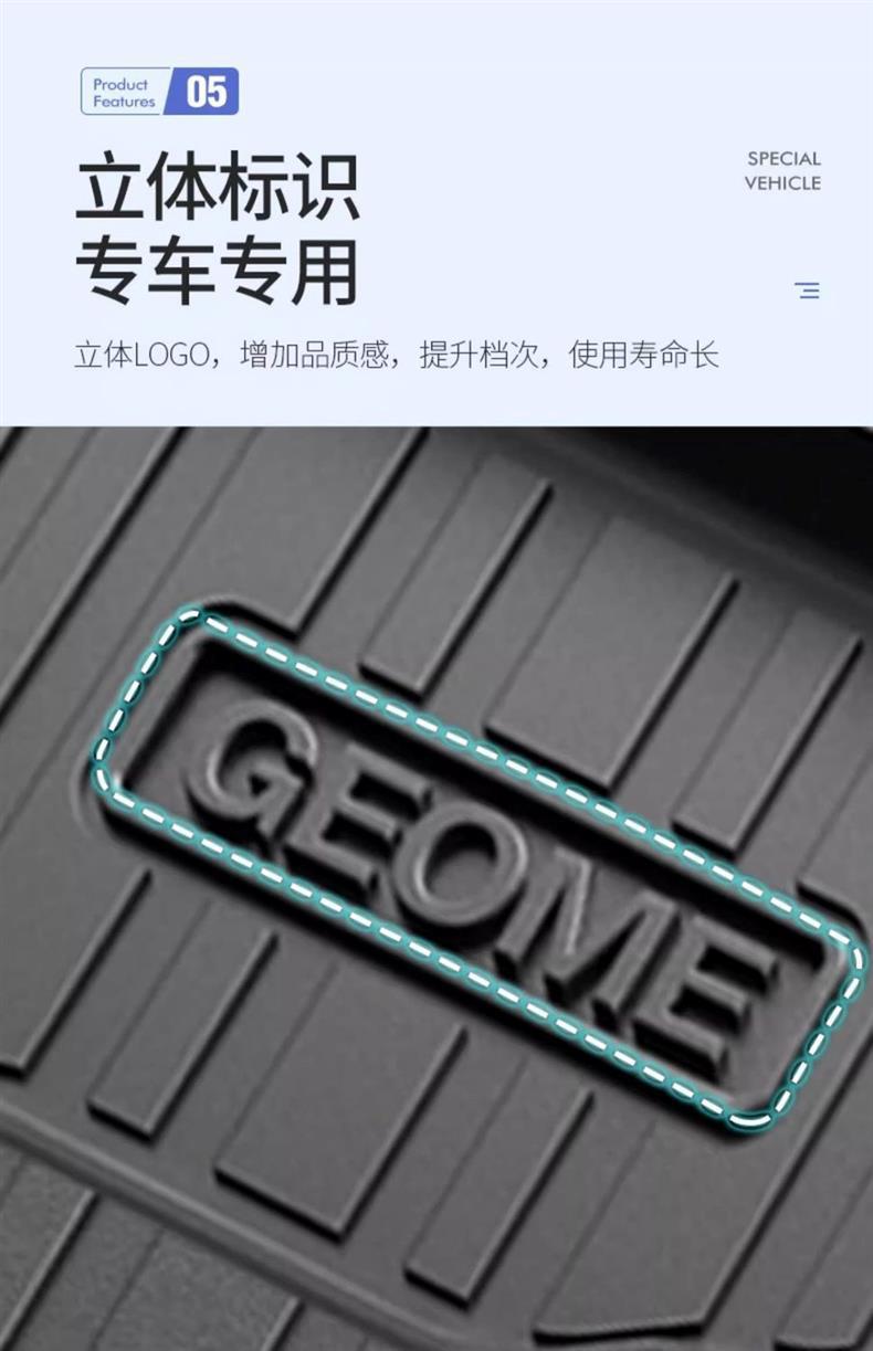 Suitable for panda mini trunk mat tpe waterproof car interior decoration modification accessories panda mini car tail box