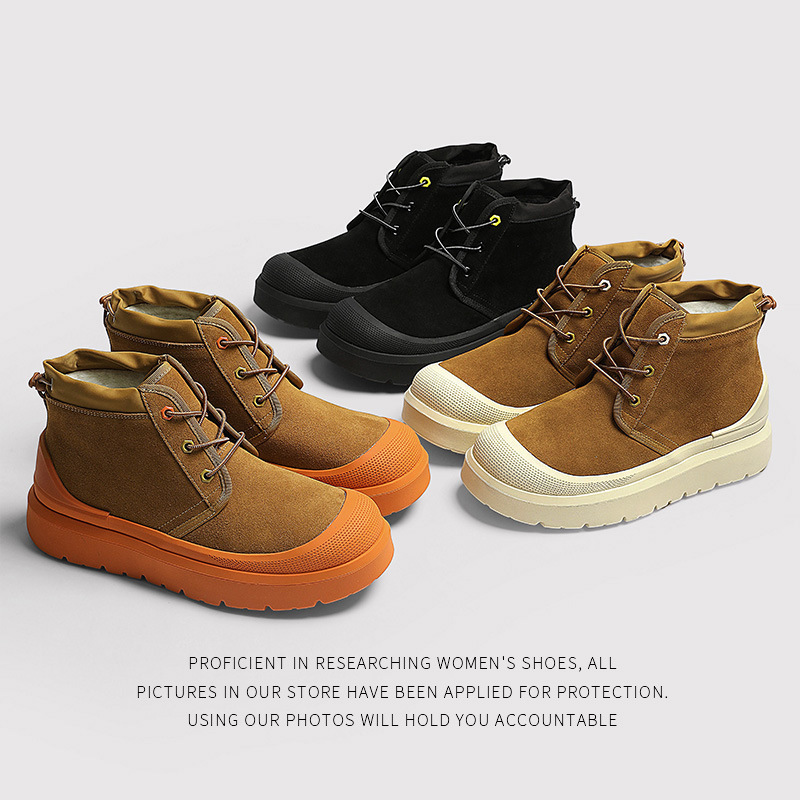 Wang Yibo with snow boots Tasman men's and women's autumn and winter 2024 new fleece-lined thick warm cotton shoes tide