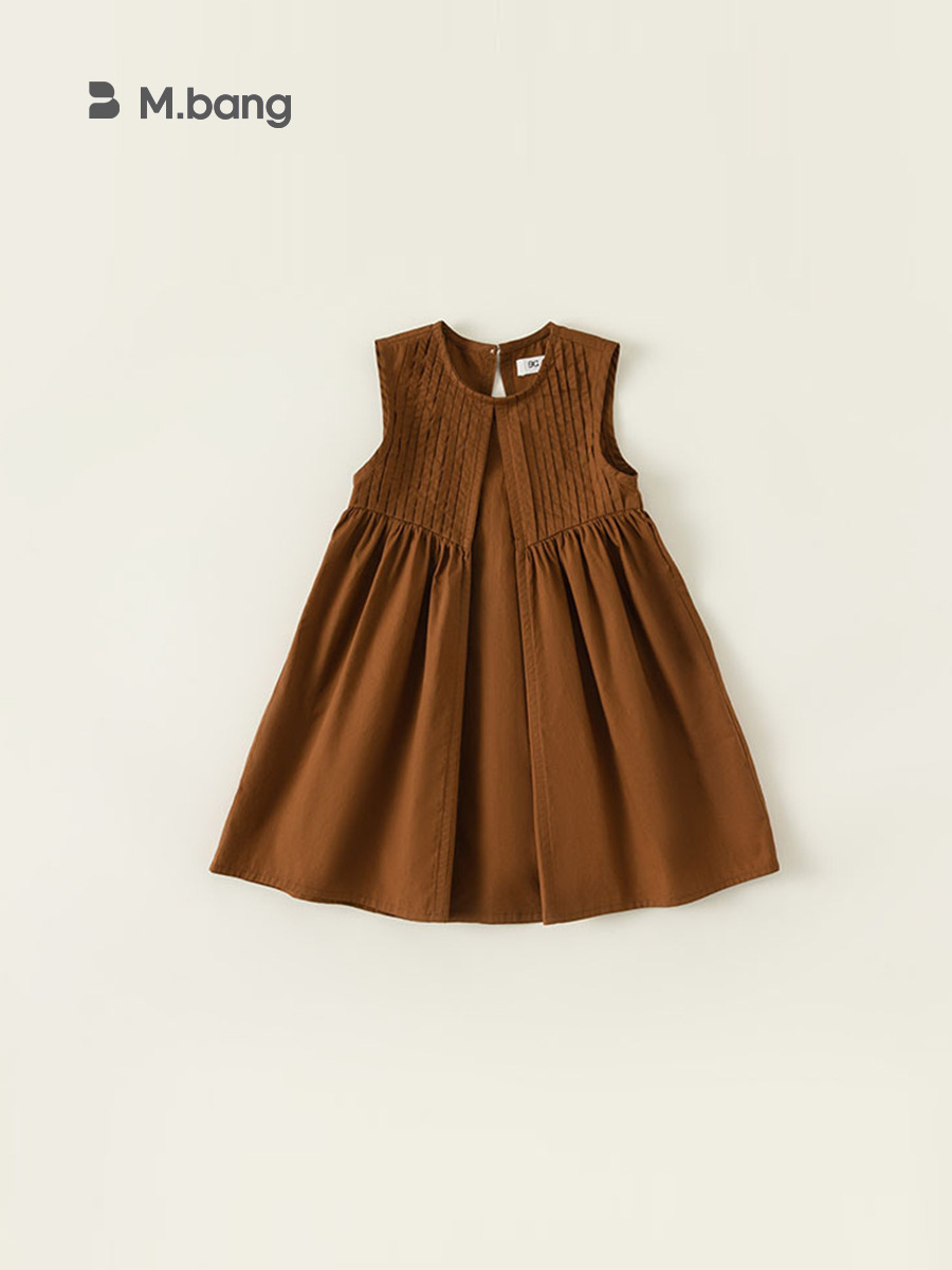 S.A.R. Ropa de niños para niñas simple color sólido vestido de niña sin mangas de verano nuevo vestido de niños de verano