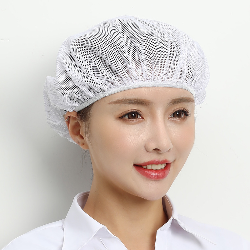轩之新厨师帽女厨房防掉头发食品厂车间工作帽子后厨工厂食堂餐饮|undefined
