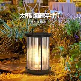 2024现代简约太阳能柱头灯围墙灯LED高亮可手提太阳能灯 别墅花园