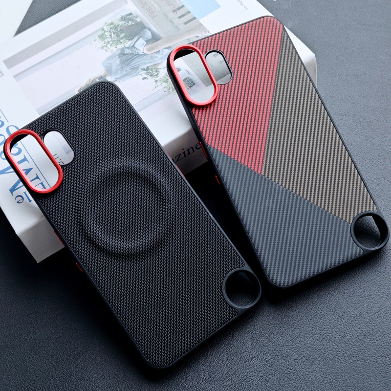 NothingCMFPhone 2 Pro ライト高級プレーンレザー磁気 cmf2pro 織りパターン落下防止保護カバーに適しています。|undefined