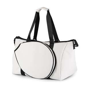 Solid Color Simple Badminton Bag Women's Satchel Shoulder Crossbody Large Capacity Men's Racket Bag Dry and Wet Separation Tennis Bag