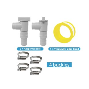 Intex Bestway Poolsun Swimming Pool Shut-Off Valve Set, Suitable for 32mm Hose Connection