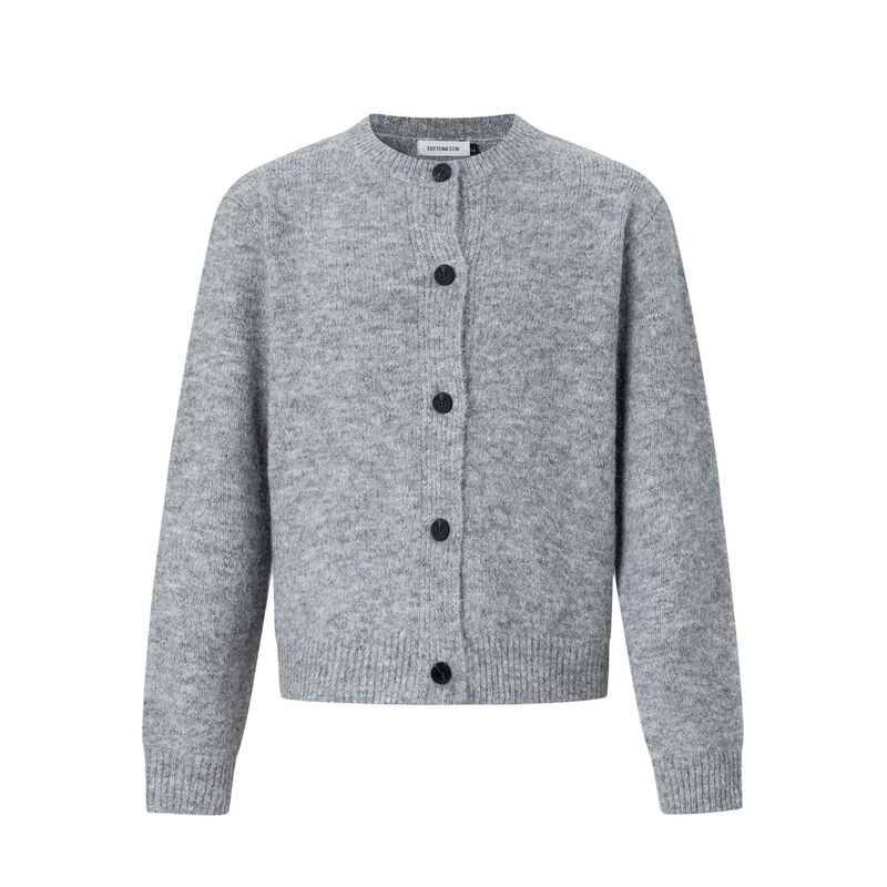 27399 High-End Street Fashion Neutral Knitwear Loose Lazy Old Money Style Design Men's Cardigan Buttoned Knitwear