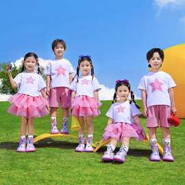 六一儿童表演出服运动会啦啦队班服毕业套装小学生夏季幼儿园园服