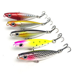 Spinning lure Zигзаг Dog Micro Lead Pencil 48mm/1.8g Black Nickel Three-Prong Hook Floating Lead