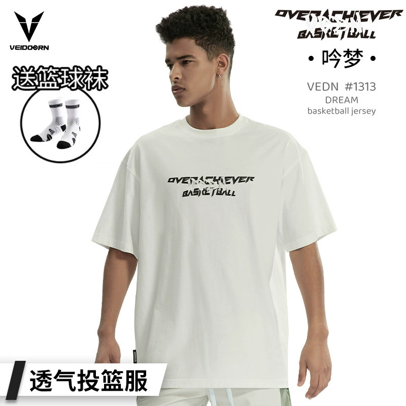 Новая летняя футболка из плотного хлопка, новая летняя свободная универсальная одежда для стрельбы Инь Мэн с короткими рукавами