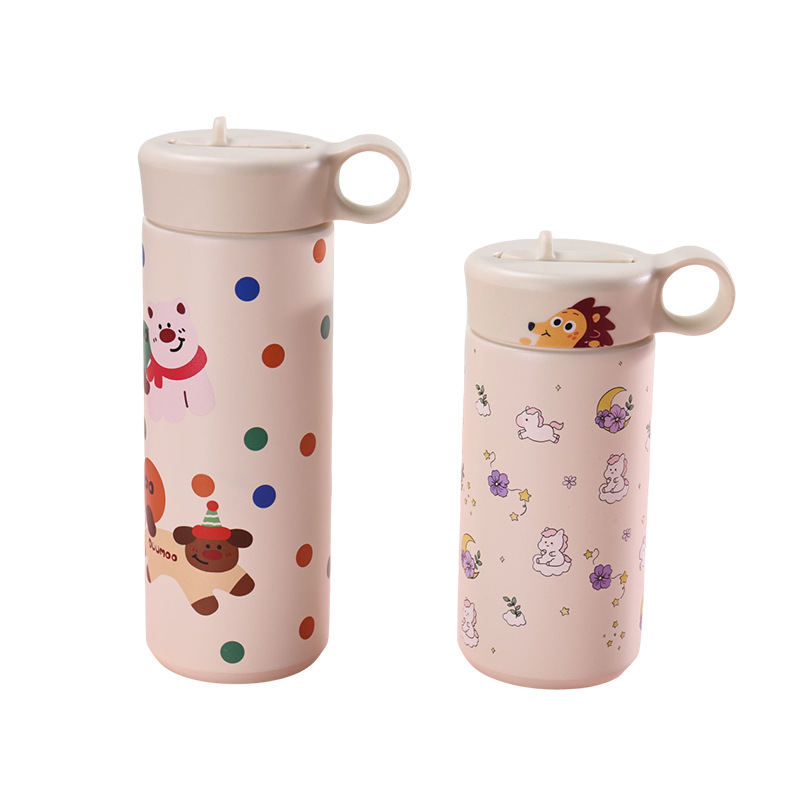 Gourde isotherme en acier inoxydable de qualité supérieure, créative et élégante, avec poignée, idéale pour les activités de plein air, notamment pour les filles. Parfaite pour les filles._voghion.com
