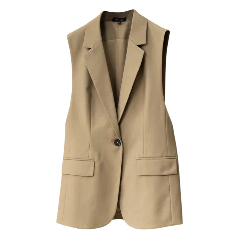 Элегантный и стильный женский жилет-костюм в корейском стиле, новинка 2026 года, универсальный, для ношения поверх одежды.