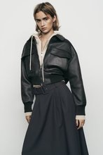 欧美批发2023新款女装秋季街头时尚仿皮飞行员夹克外套K5-71701