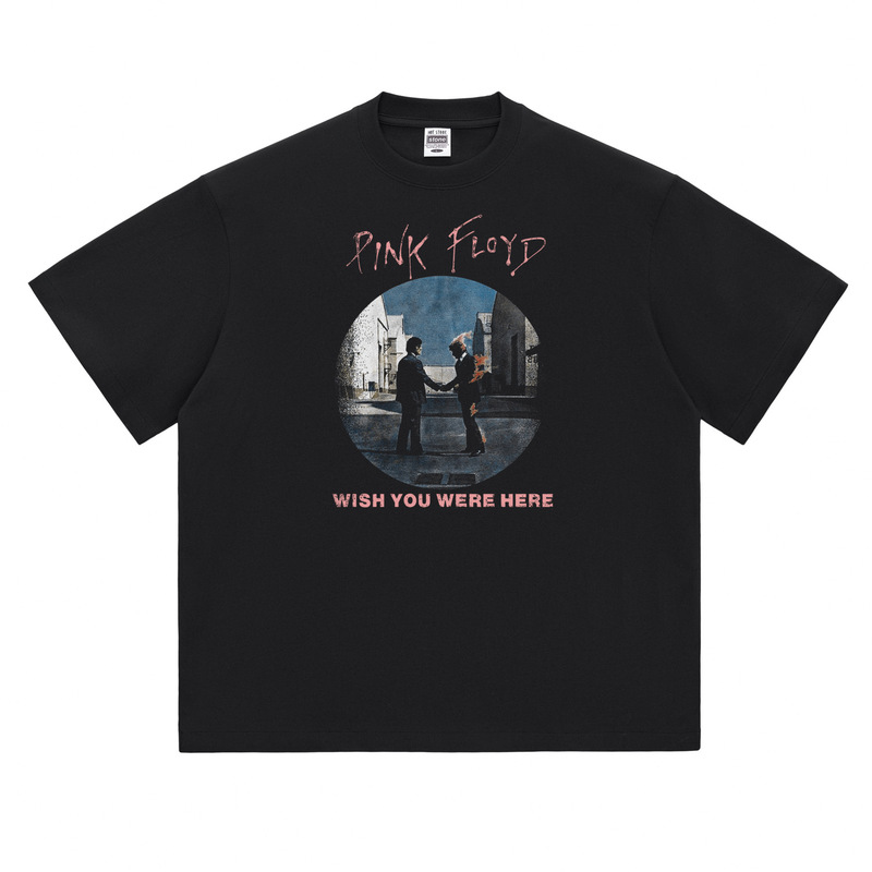 Hot Stone Club Rock T-Shirt Pink Floyd Trendy Brand Men's and Women's Cotton Print Summer Breathable