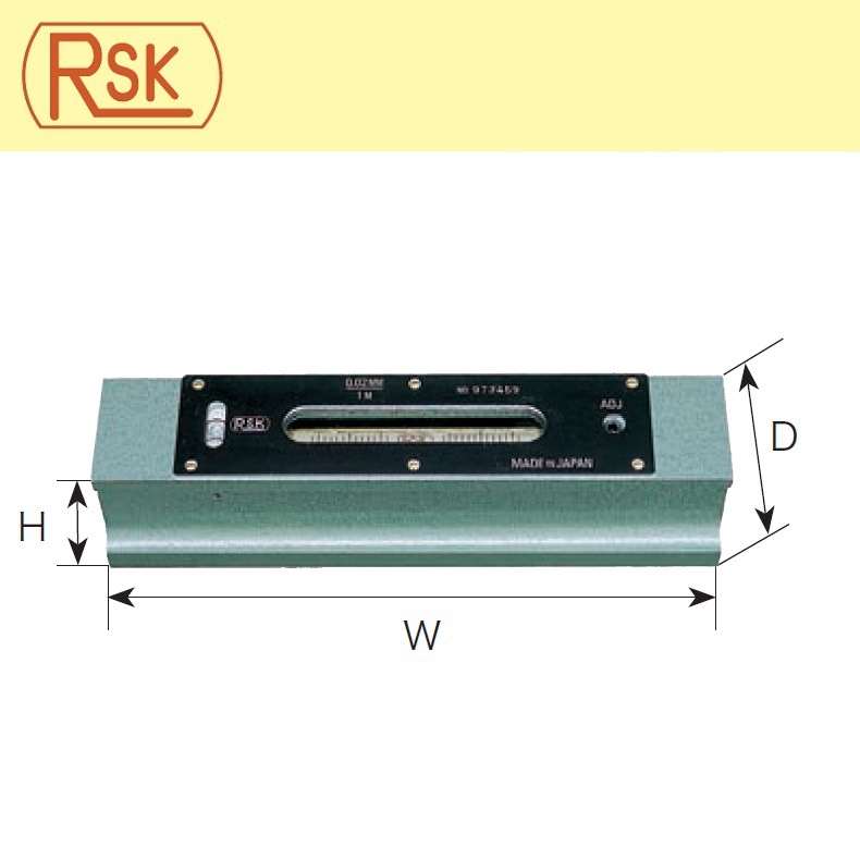 RSK日本新泻理研条式水平仪542-2002水平尺长度200mm-0.02精度