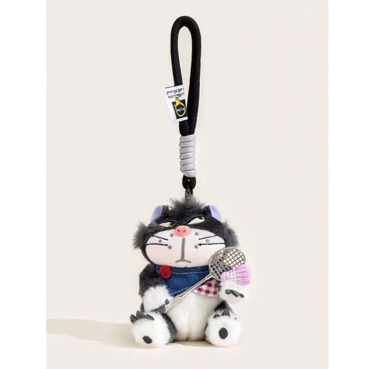 Original Sports Style Tennis Lucifer Cat Doll Pendant Creative Personalized Keychain Pendant Bag Pendant