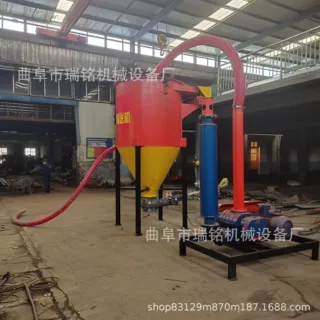 4.2M平板车高处往低处吸灰气力输送TGFF集装箱卸车气力抽灰机
