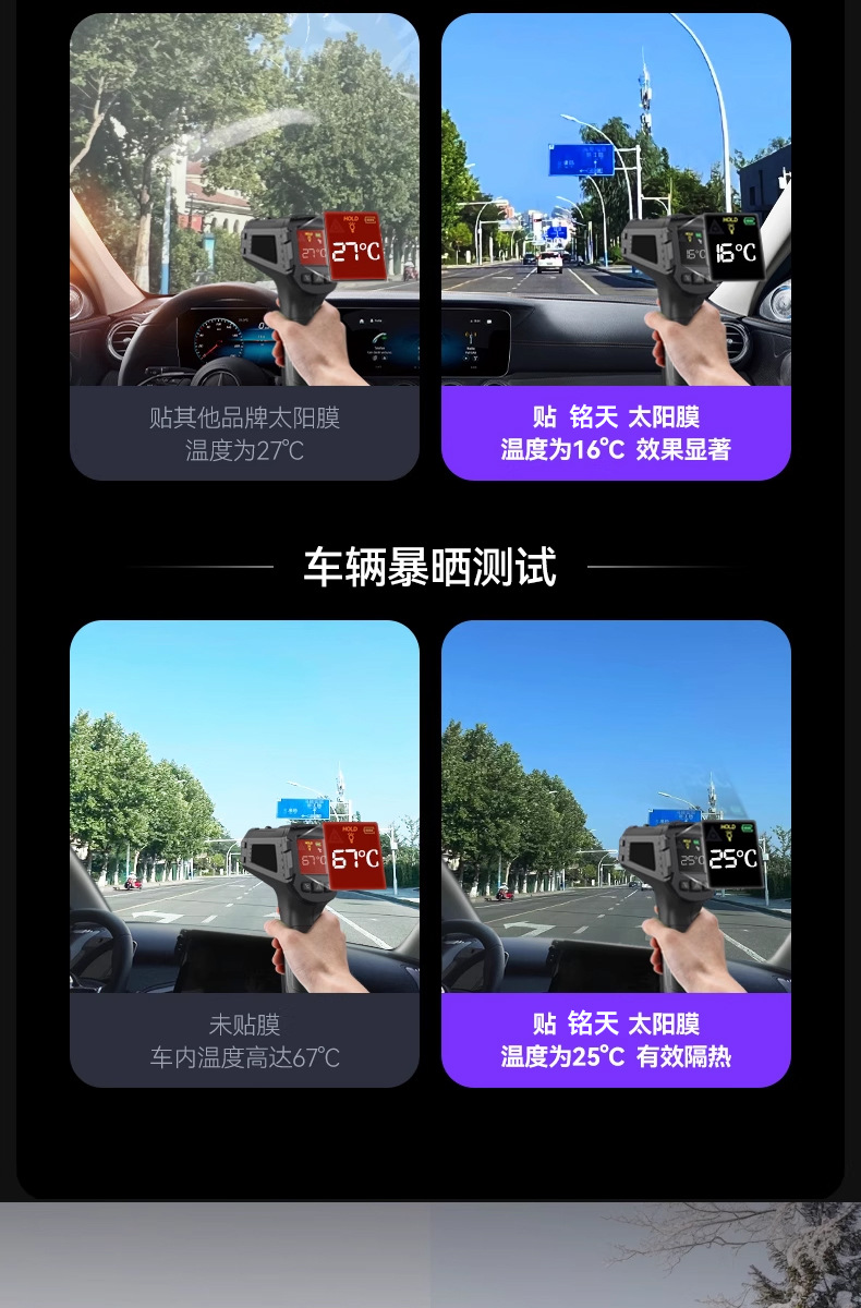 Imperial Purple Heat Insulation Film Car Window Film Sun Protection Colorful Solar Film Front Windshield Explosion-Proof Privacy Full Car Film