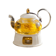 7MEM下午茶具花茶壶茶杯套装家用煮茶养生壶蜡烛加热泡茶壶玻