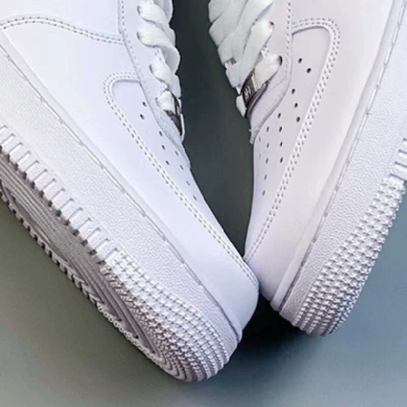 Обувь Nike Air Force 1 low, унисекс спортивные кроссовки — белые/чёрные, размеры 36–45