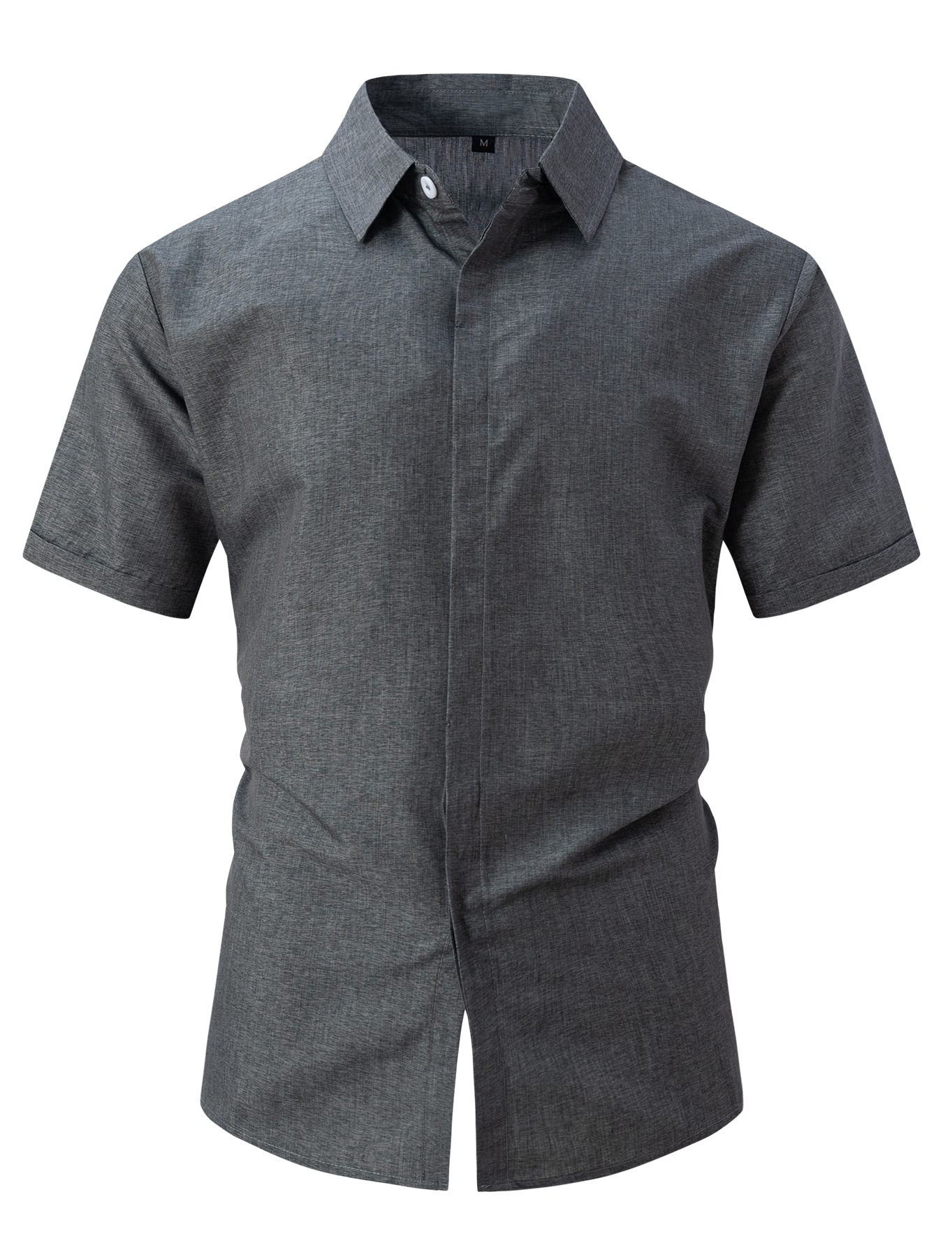 154g Weight Short Sleeve Sleeve Length Linen, Polyester Fabric Type Regular Top Length Casual Occasion Turndown Neckline Breathable Function Loose Fit Type Solid Color Pattern Summer Season Men's Gender Simple Style Style Wholesale Men's Simple Style Solid Color Short Sleeve Men's Tops 1