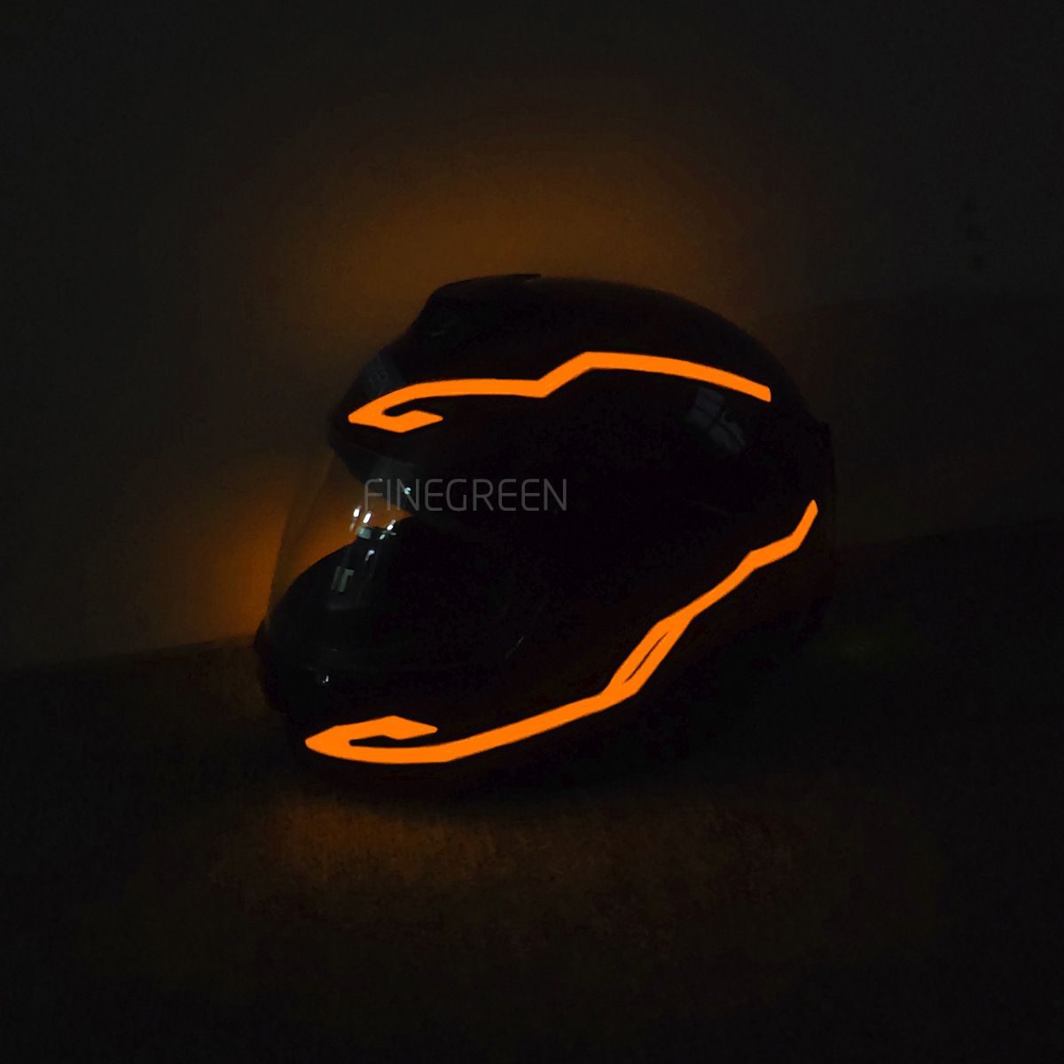 Motuoche LED Helmet Light Motorcycle Helmet Warning Light Luminous Strip (Auto Parts and Accessories) - battery-version