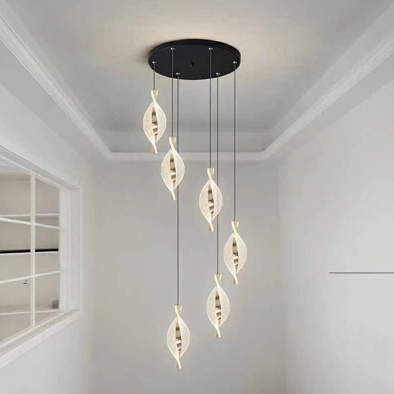 Escórdico de salto de aire individual decoración simple dúplex largo apartamento creativo postmoderno lámpara de luz moderna dúplex