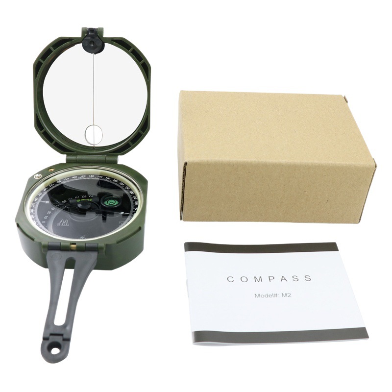 Venta caliente transfronteriza M2 multi-funcional del ejército americano verde multi-función brújula Norte aguja de alta precisión brújula geológica