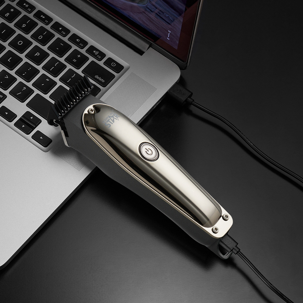 Estrella ganadora transfronteriza nuevo eléctrico Barber afeitado USB interfaz hogar portátil Barber tijeras traje
