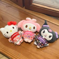 かわいい美楽ティクロミ桜着物シリーズのぬいぐるみストラップ