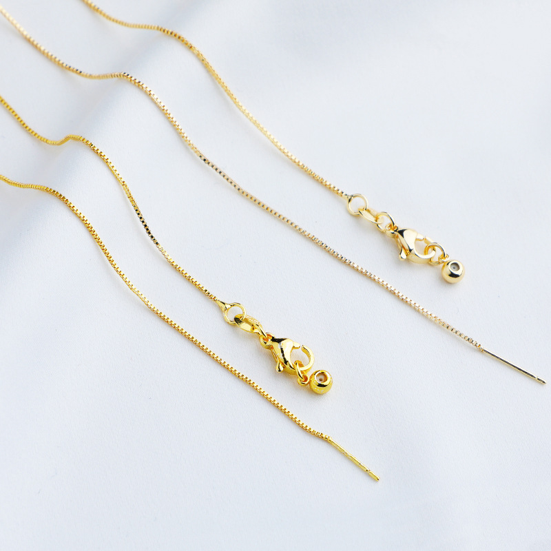 14k包金保色万能箱子鎖diy手作り調節可能箱ネックレス部品アクセサリービーズ材料