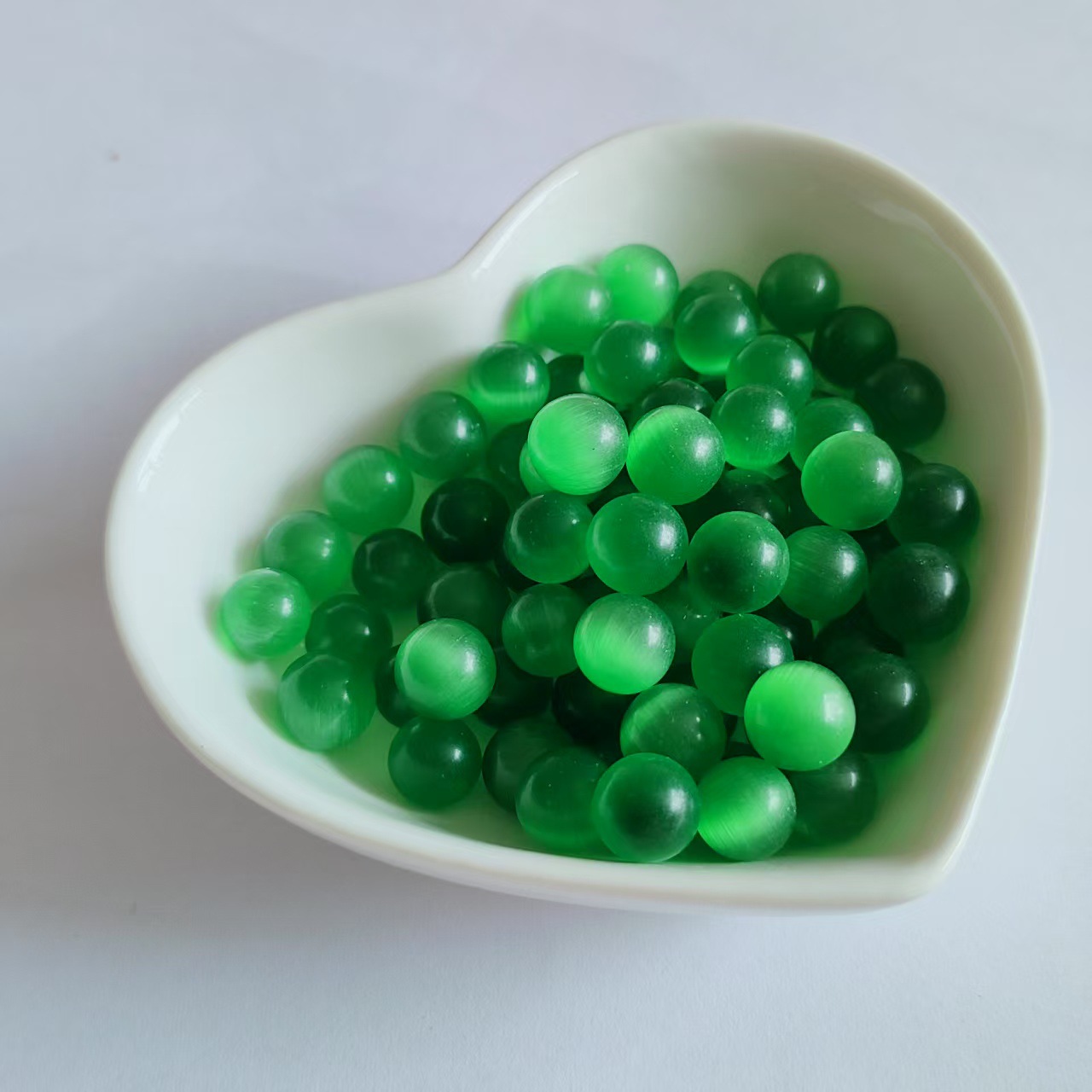 Sin agujeros, medio agujero, 8mm, cuentas redondas de cristal natural, ojos de gato, calcedonia, cuentas sueltas de ágata, accesorios de joyería de bricolaje, materiales al por mayor