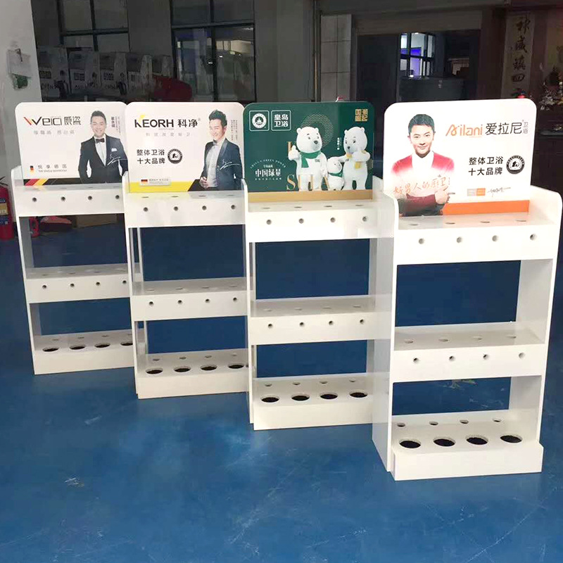 厂家批发新款五金龙头角阀地漏组合展架 拆装水龙头柜烤漆展示架