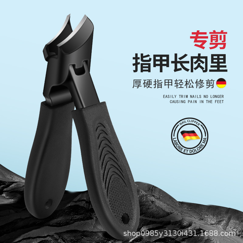 In-Stock Large Nail Clippers with Pointed Tip and Wide Opening, Manicure and Pedicure Tools, Angled Nail Groove Clippers