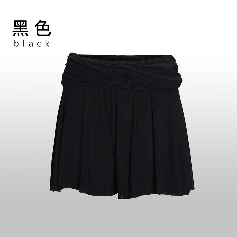 Pantalones de falda estilo ballet para mujer 2025 hilo de malla de nailon de cintura alta para llevar deportes pantalones elegantes falda falda corta casual de moda