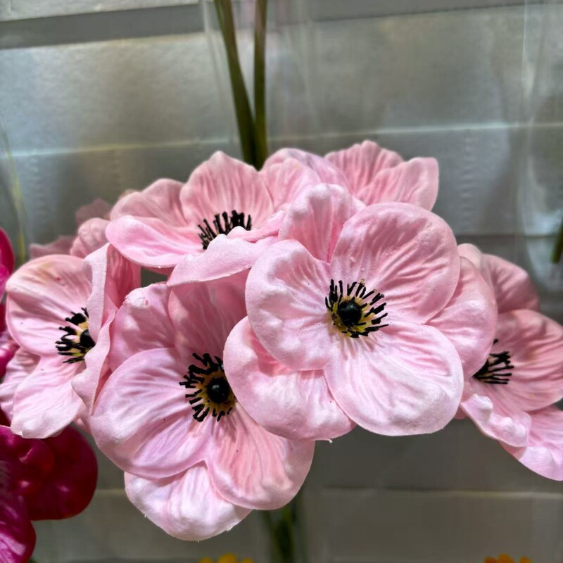 虞美人单支婚庆家居装饰花摄影道具PU迷你罂粟花|undefined
