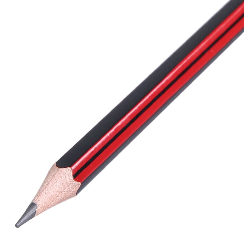 Chenguang AWP30802 Red and Black Pump Pencil Students Use pencil wooden pencil 12 HB hexagonal art paintings