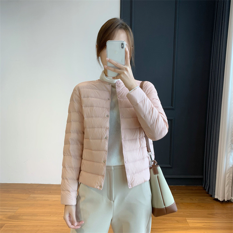 N goods ~ 95 white goose down clothing! Stacked Thin Round Neck Down Jacket with Coat N goods ~ 95 white goose down clothing! Stacked Thin Round Neck Down Jacket with Coat