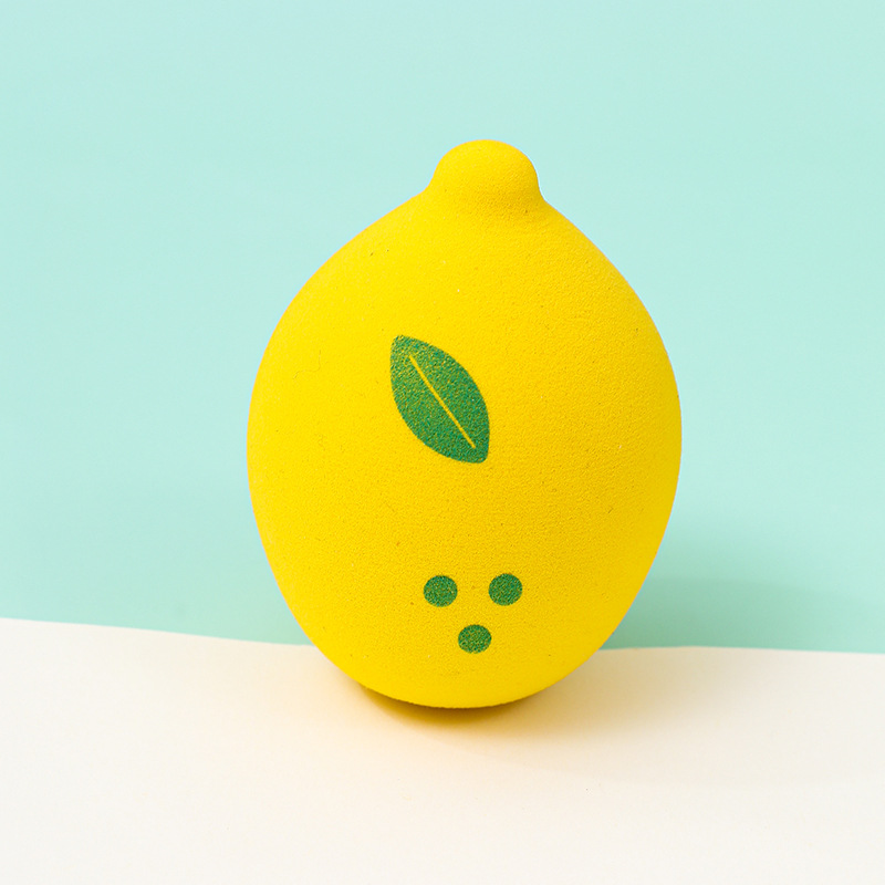 Frutas personalizadas polvo de maquillaje de huevo esponja maquillaje suave almohadilla de aire de huevo de maquillaje de agua más grande esponja de forma huevo