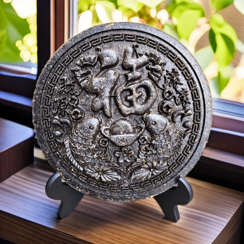 财源滚滚普洱茶雕摆件工艺茶居家客厅装饰摆设茶饼工艺品伴手礼