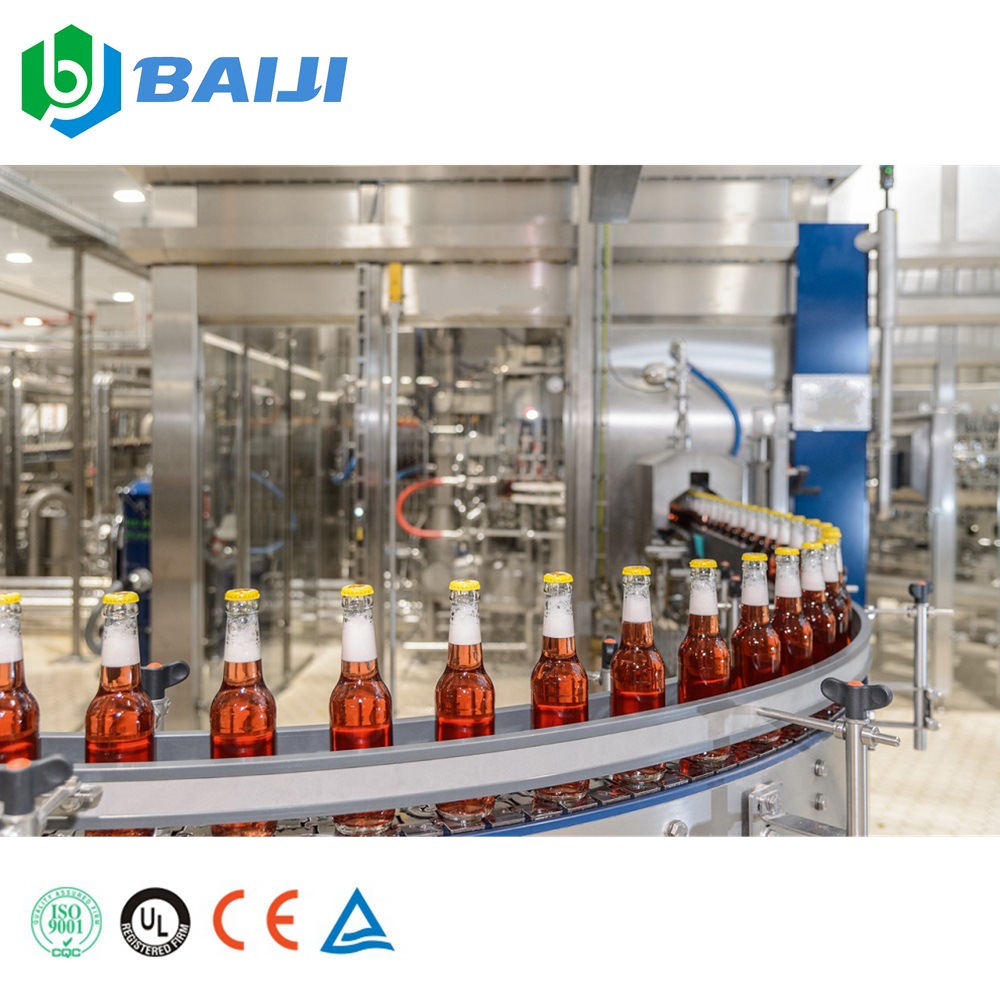 百吉 330ml小型玻璃瓶含气饮料生产设备 全自动三合一等压灌装机