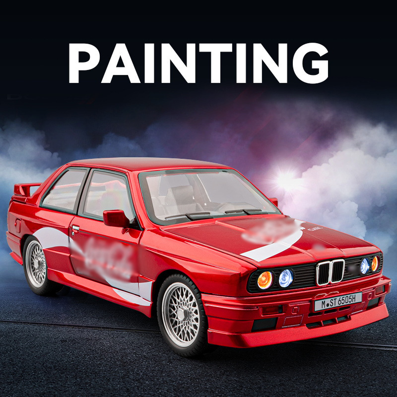 1:24 Scale Bmw M3 E30 Soda Edition Sound and Light Pull-Back Car Toy, Realistic Alloy Car Model Collection 1:24 Scale Bmw M3 E30 Soda Edition Sound and Light Pull-Back Car Toy, Realistic Alloy Car Model Collection