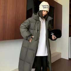 2025新款加厚羽绒棉服女长款过膝棉衣韩版宽松面包服冬季 棉袄外