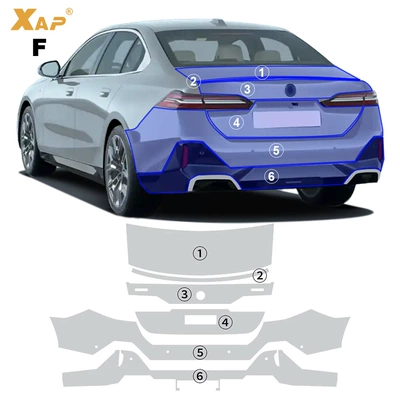 Cross-border special for BMW: Car paint protective film - bmw-5-series-g60m-sports-edition-trunk-tpu-protective-film-tpu75mil