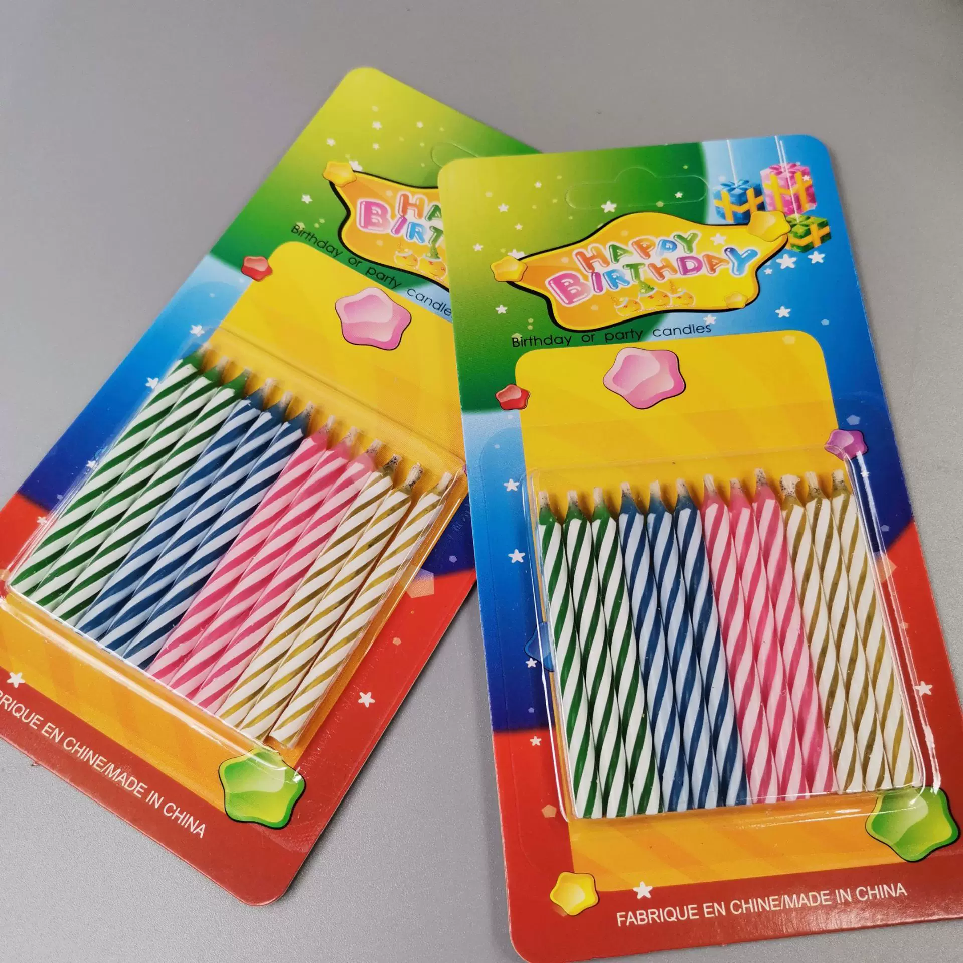 吹不灭的螺旋生日蛋糕装饰蜡烛个性创意螺纹复明蜡烛不带底座