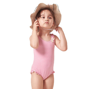 2025 New Cross-Border Korean Version New Children's Girls' Swimsuit Wholesale Source Factory One-Piece Swimsuit Little Princess