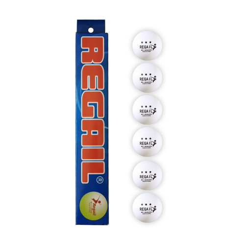 Regail's best-selling double suction card 6-pack table tennis single suction card ABS new material training table tennis PPQ box