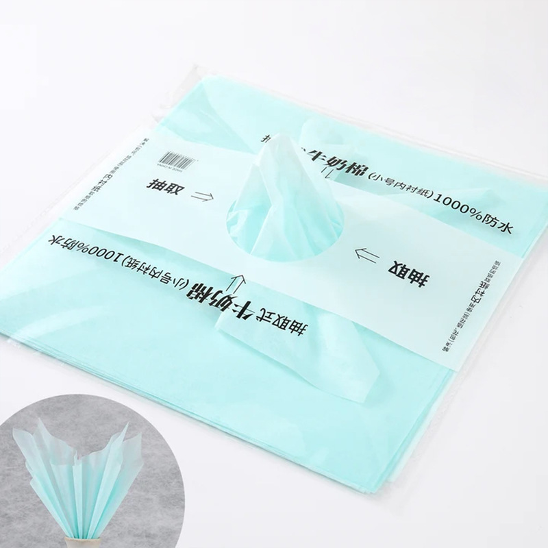 Material de forro de papel de algodón de leche extraíble para envolver flores, embalaje impermeable para floristerías, forro de ramo de algodón de leche.