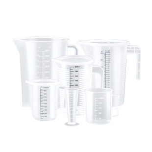 Whole box wholesale thickened transparent plastic measuring cup 250 500 1000 5000ml high temperature scale measuring cup