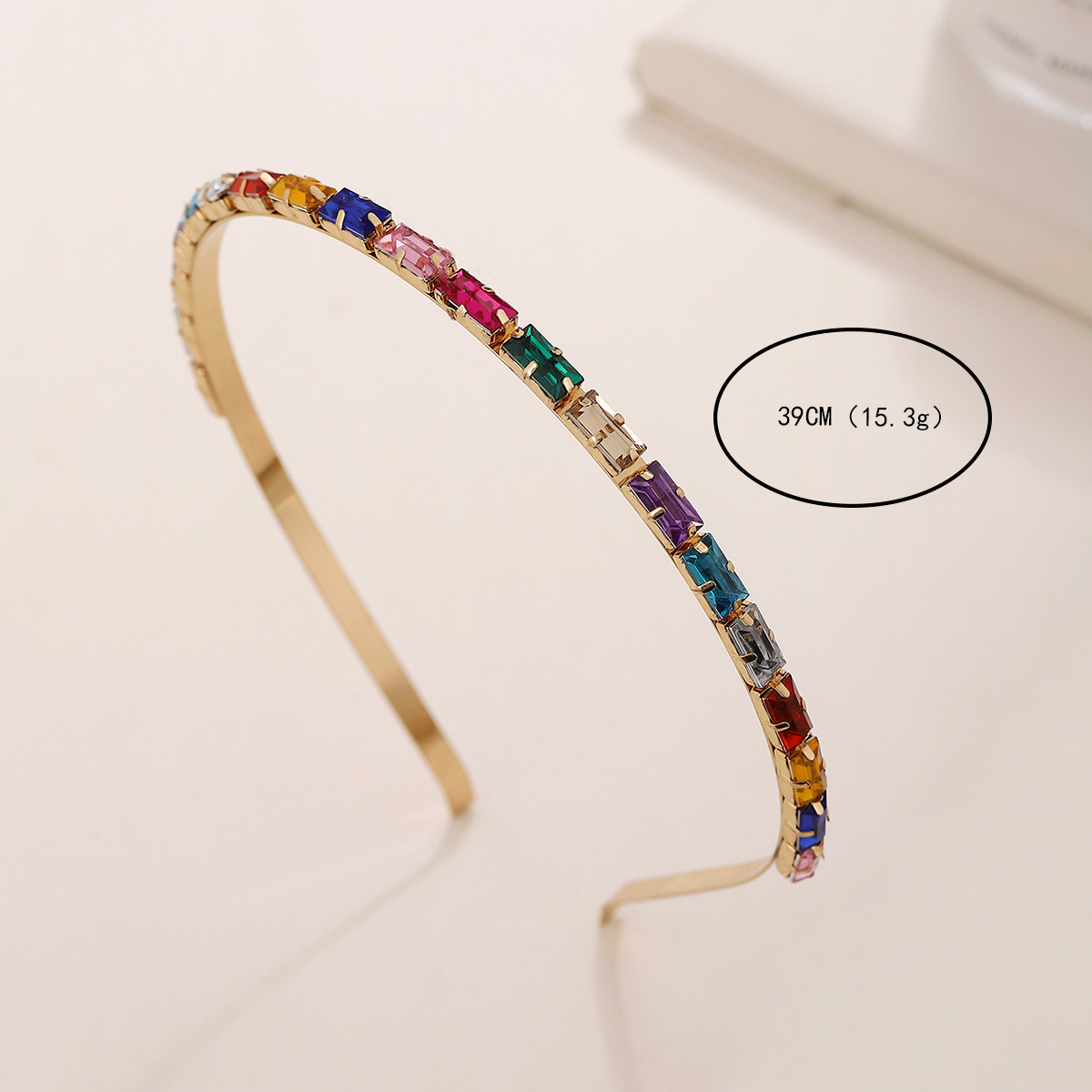 Europeo y americano simple dulce rhinestone diadema elegante horquilla fina diadema pelo presionando tocado Internet celebridad verano diamante incrustado accesorios para el cabello