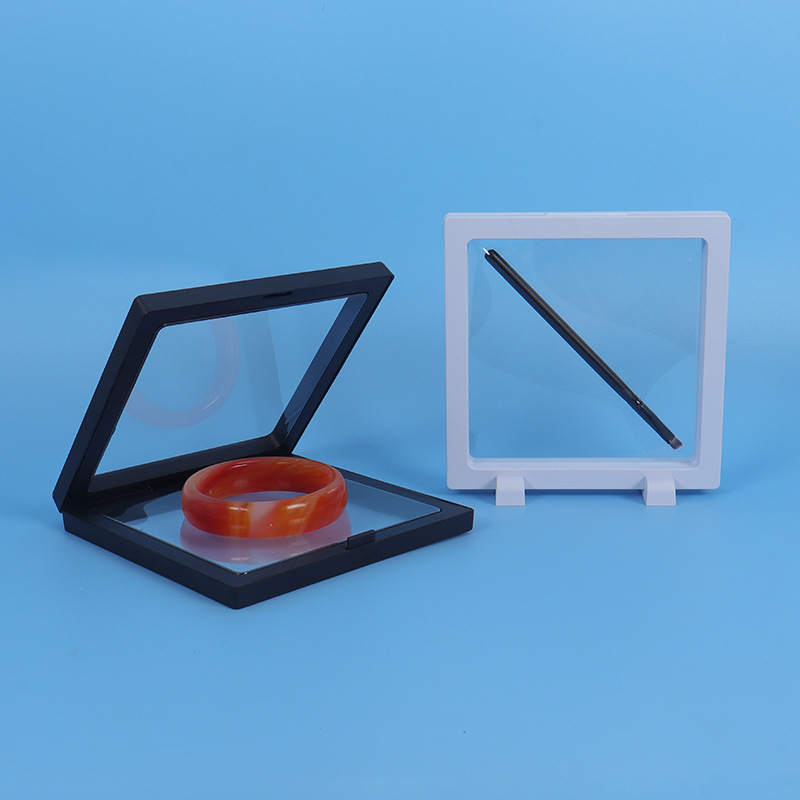 14*14 reloj pluma creativa a prueba de polvo PE suspensión caja de embalaje regalo de joyería transparente película de almacenamiento caja de presentación