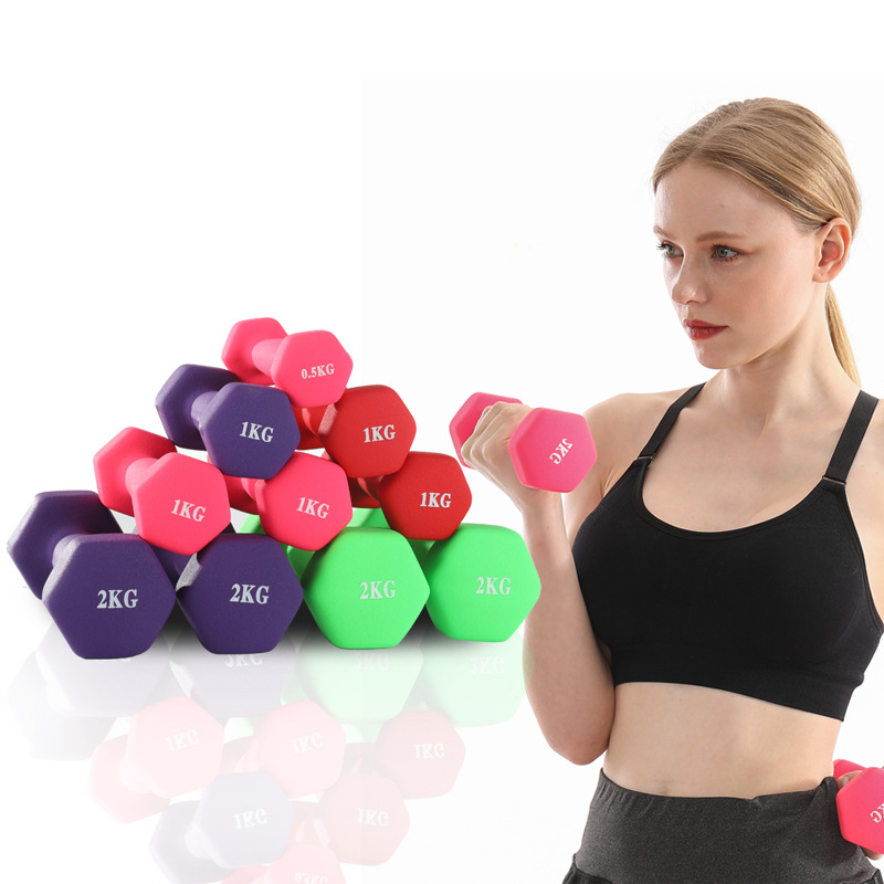 Dumbbell damas fitness conjunto de inmersión hexagonal de hierro KGLB libras personalizadas brazos delgados fábrica de dumbbell al por mayor